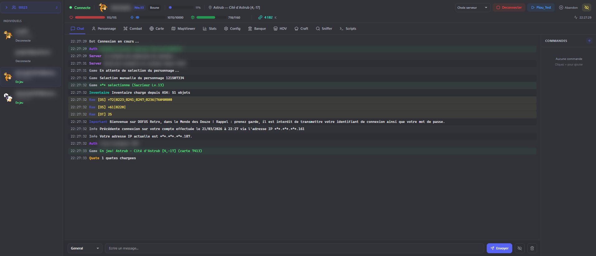 MoonBot - Vue bot avec logs et chat